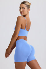 Define Luxe Mini Shorts in Light Blue