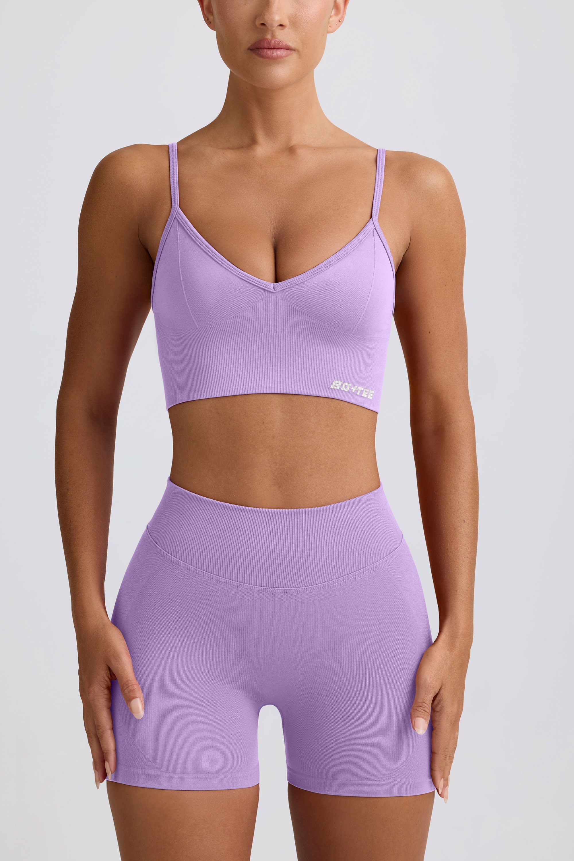 Define Luxe Mini Shorts in Lilac