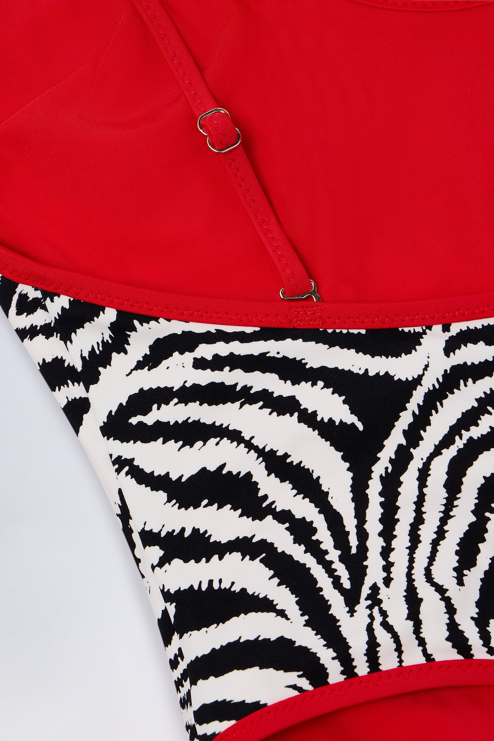 Cross-Back Swimsuit in Zebra Print