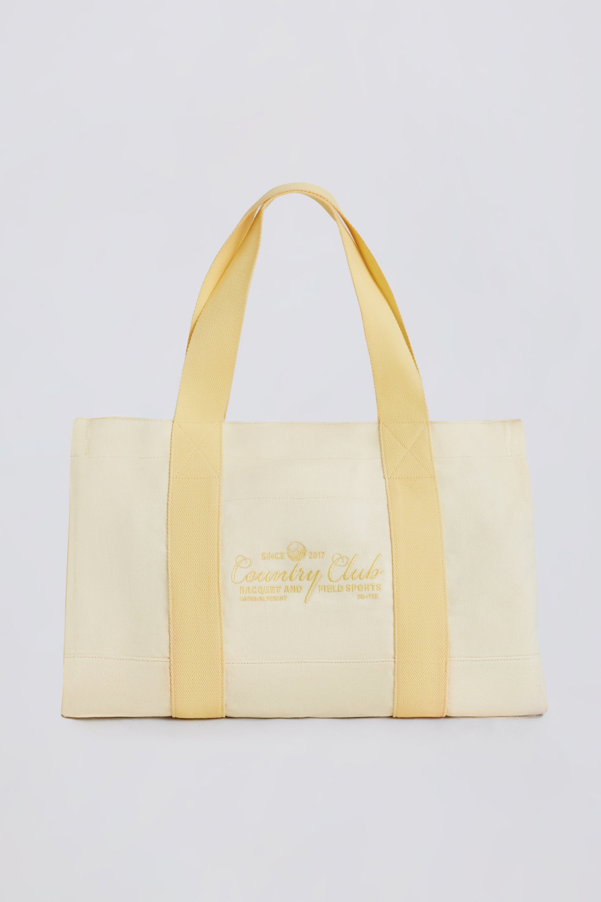 Oversized Canvas Tote Bag in Ivory