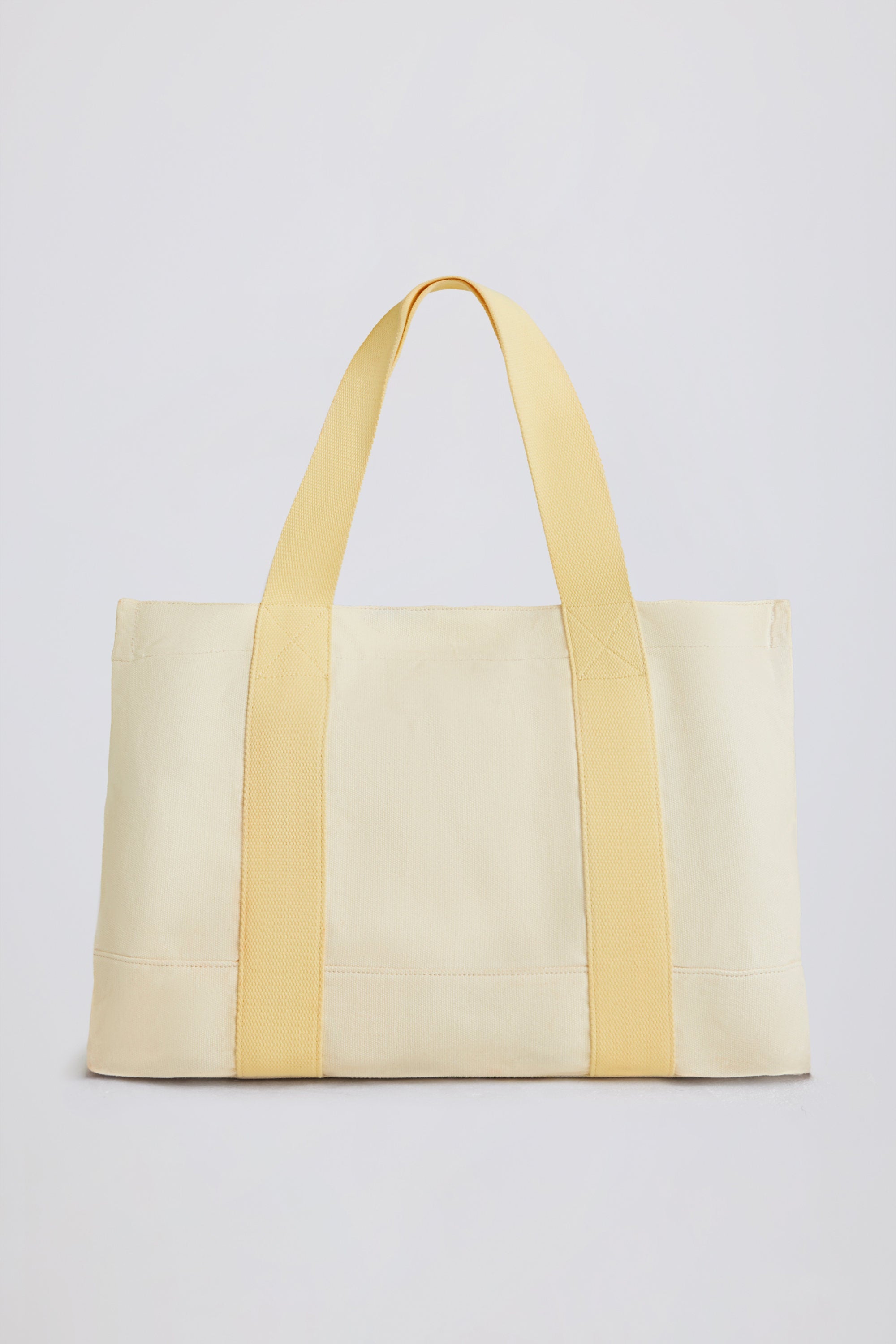 Oversized Canvas Tote Bag in Ivory