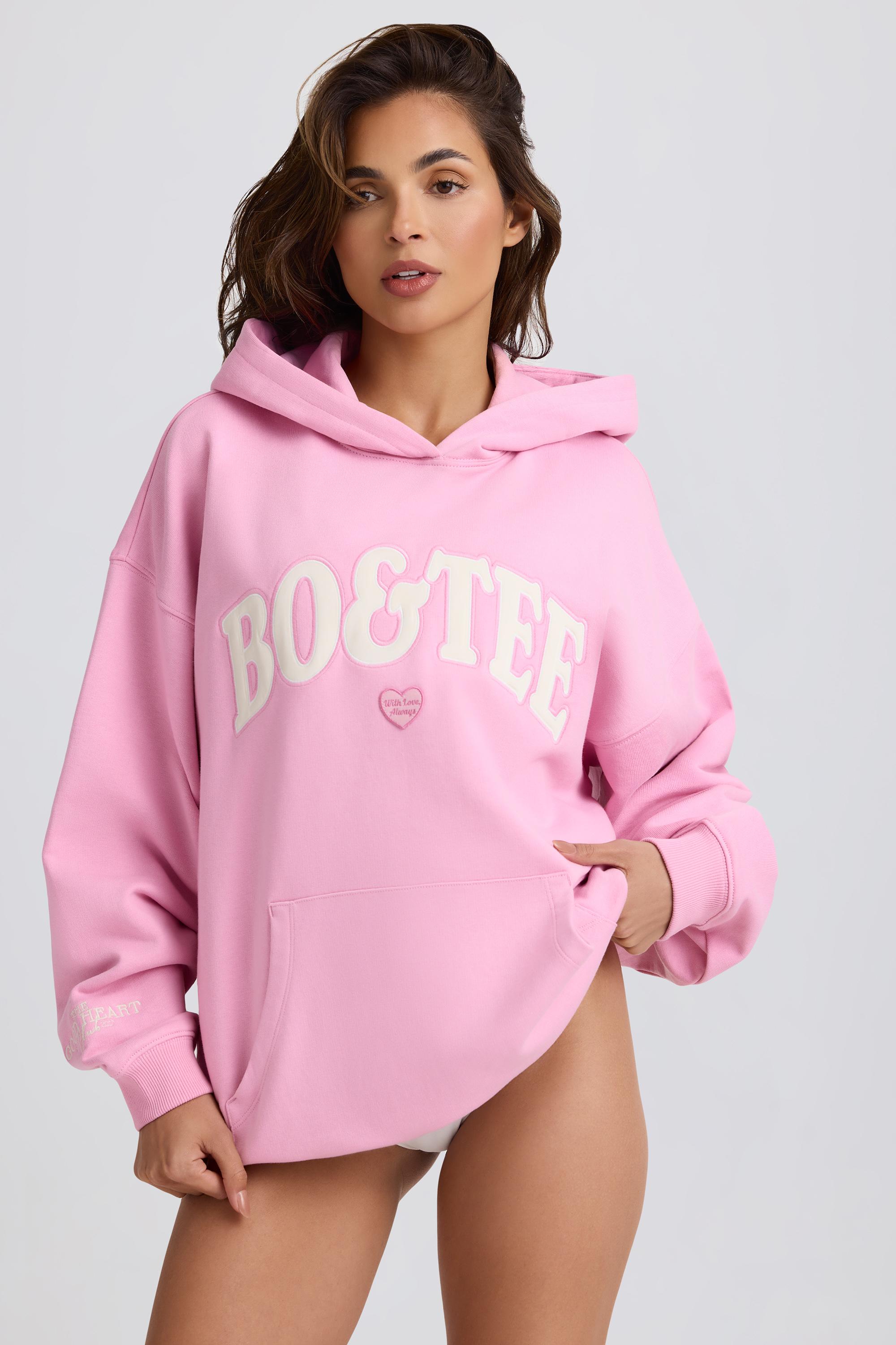 Oversized Hoodie in Baby Pink