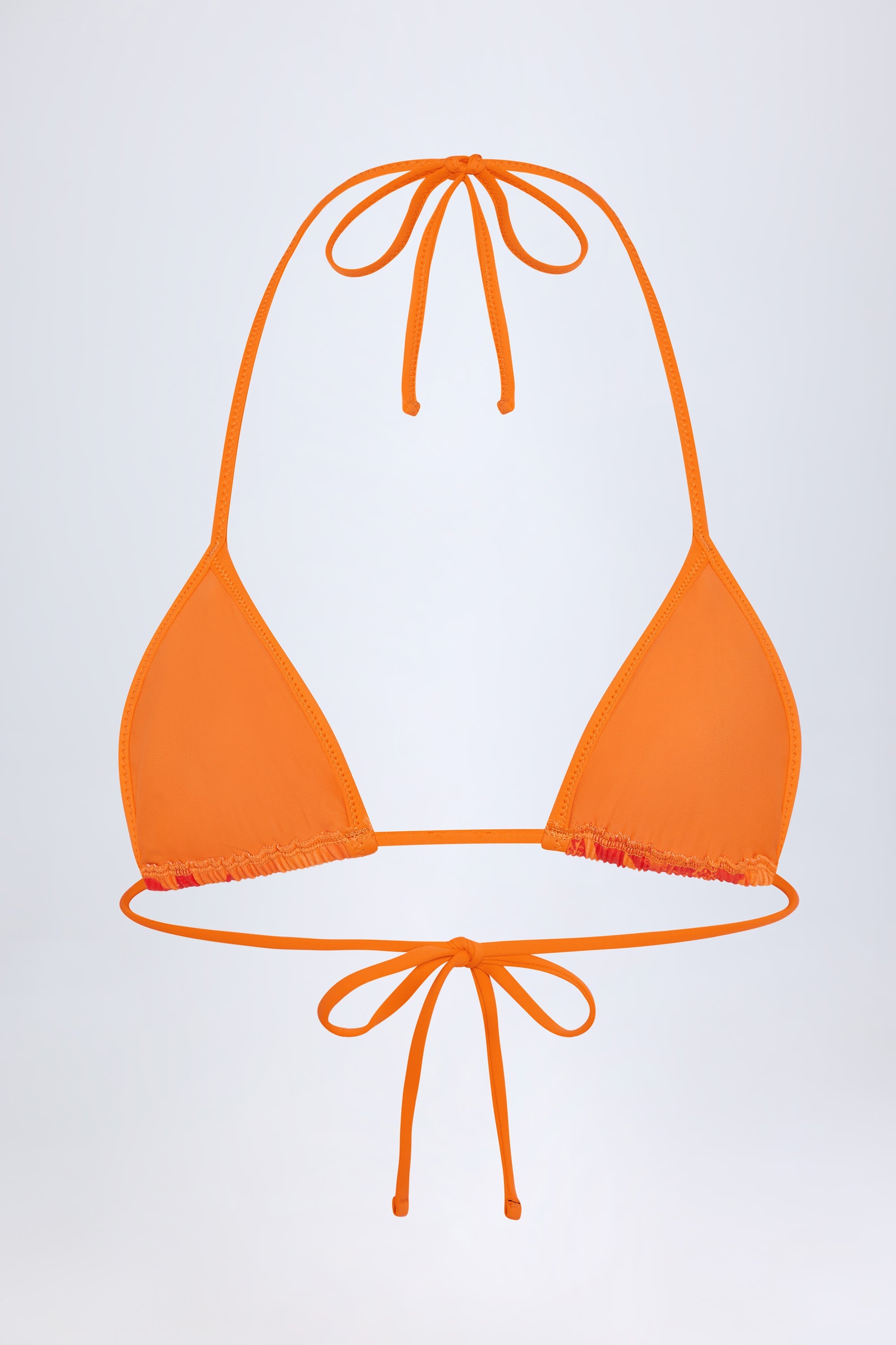 Triangle Bikini Top in Orange Orchid Print