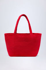 Towelling Tote Bag in Fiery Red
