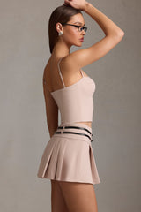 Cut-Top Camisole Top in Mushroom