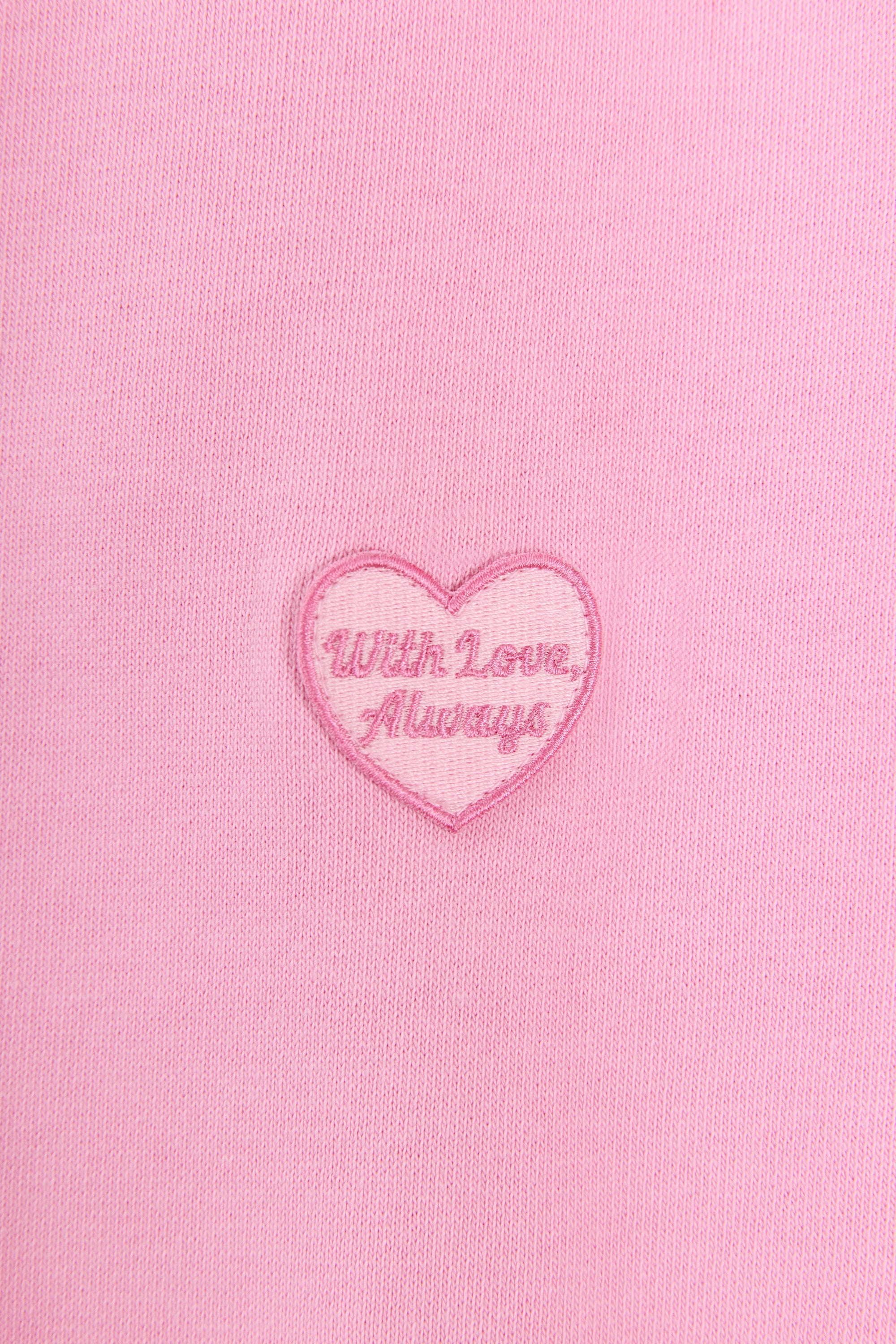 Cropped Zip-Up Hoodie in Baby Pink