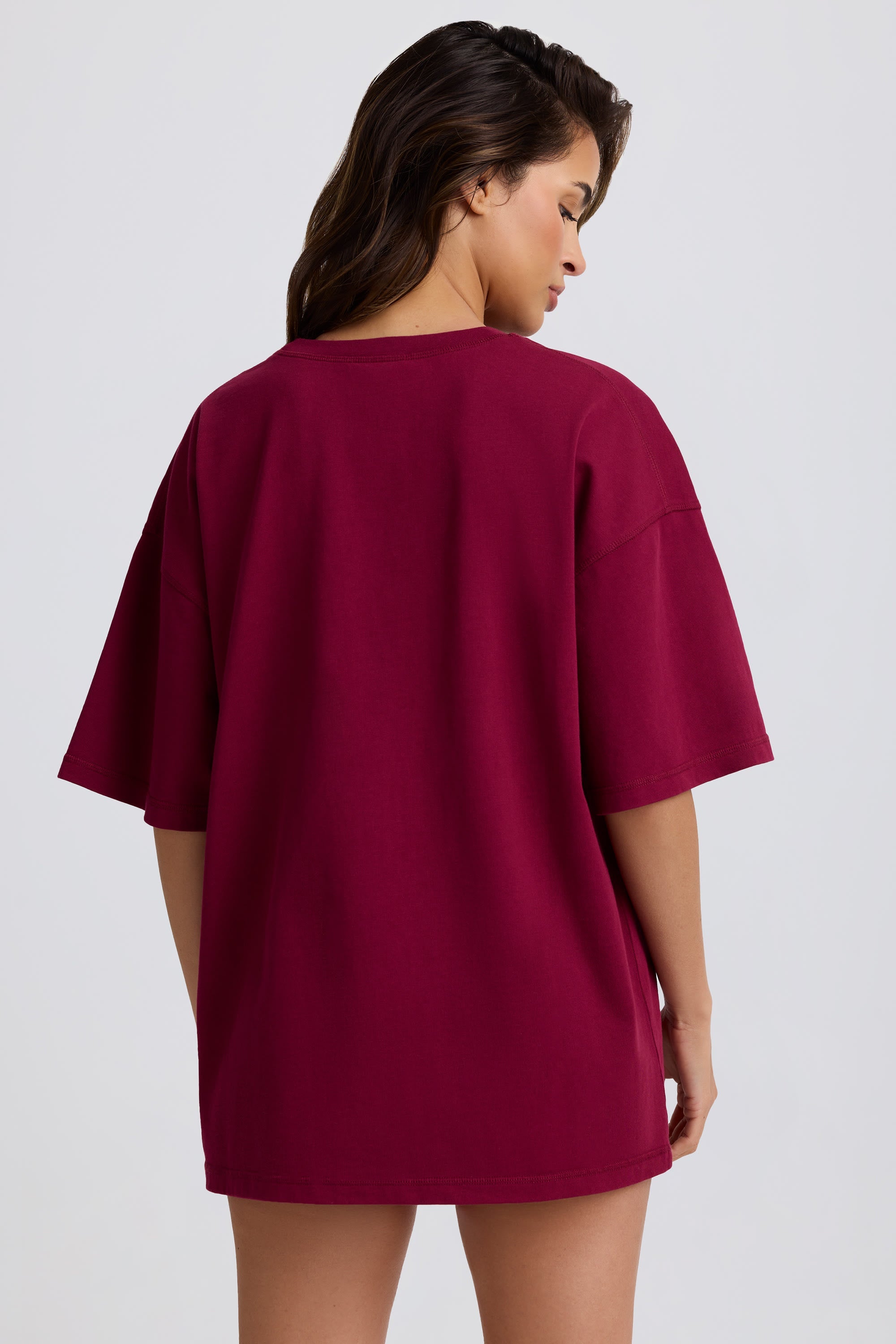 Oversized T-Shirt in Burgundy