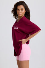 Oversized T-Shirt in Burgundy